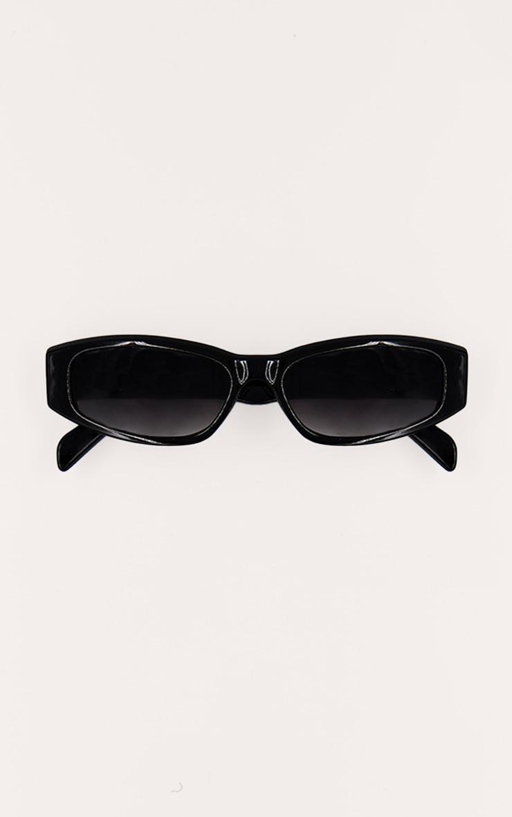 Black Cat Eye Slim Sunglasses Product Image
