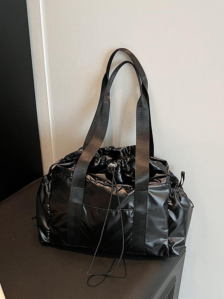 Drawstring Metallic Carryall Bag Product Image