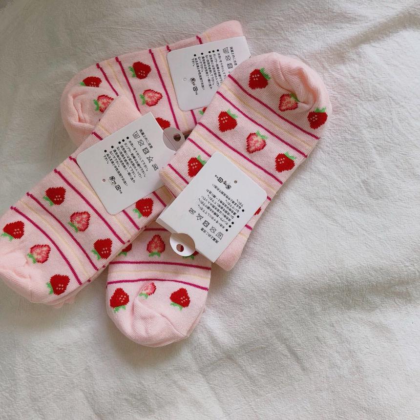 Strawberry Patterned Socks Product Image