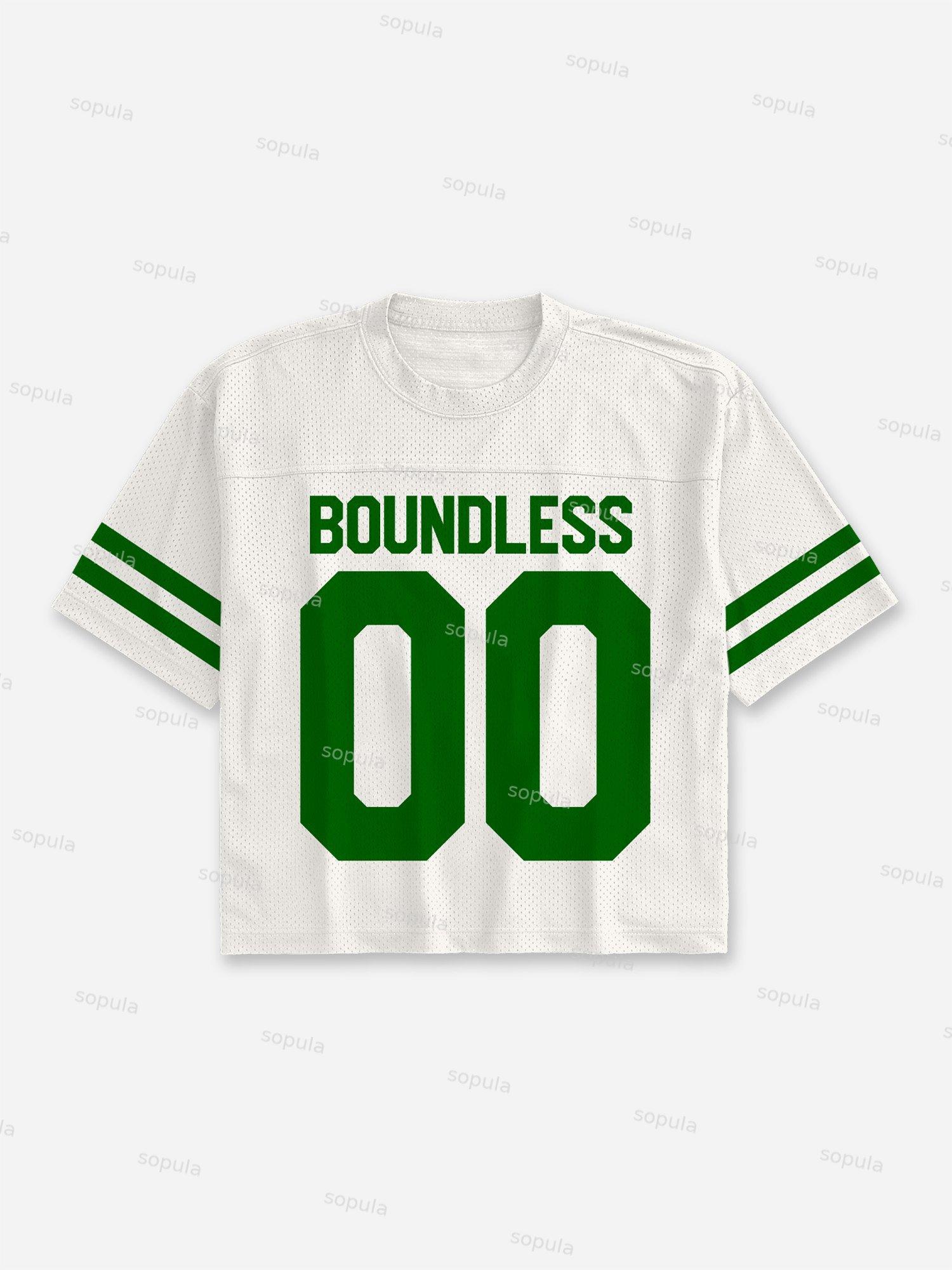 Boundless Print Crop Blokecore Mesh Football Jersey T-shirt Product Image