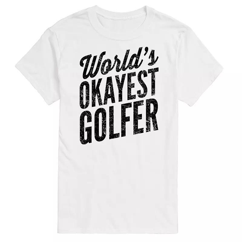 Big & Tall "Worlds Okayest Golfer" Graphic Tee, Men's, Size: 3XB, Gray Product Image