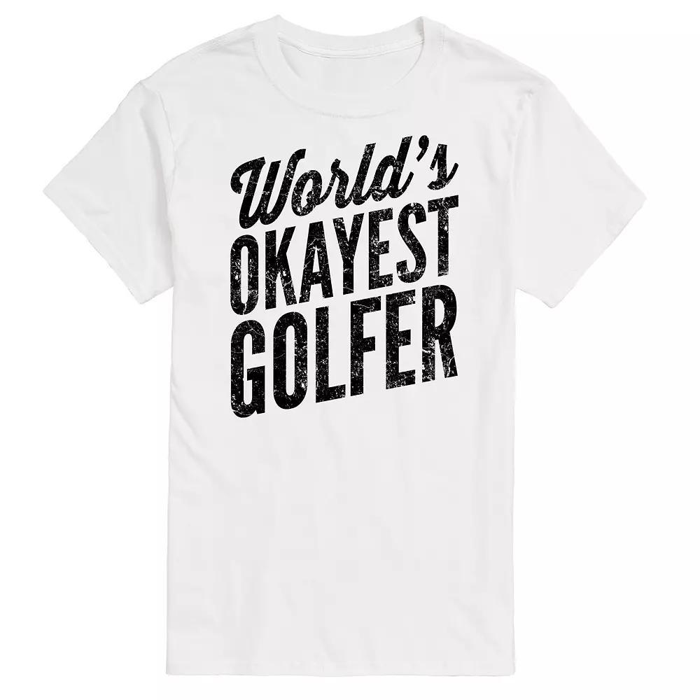 Big & Tall "Worlds Okayest Golfer" Graphic Tee, Men's, Size: 3XB, Gray Product Image