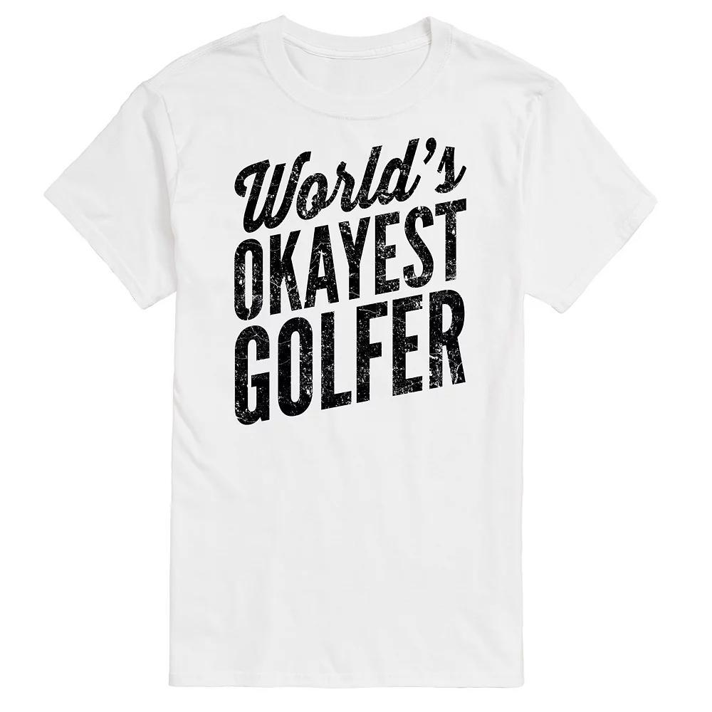 Big & Tall "Worlds Okayest Golfer" Graphic Tee, Men's, Size: 3XB, Gray Product Image