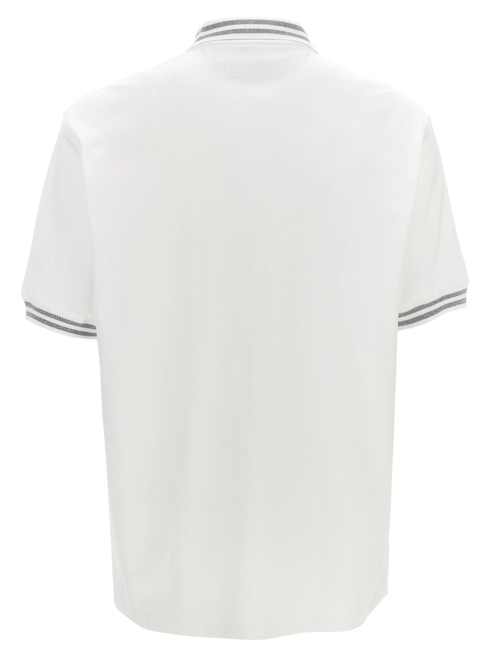 BRUNELLO CUCINELLI Logo Polo Shirt In White Product Image