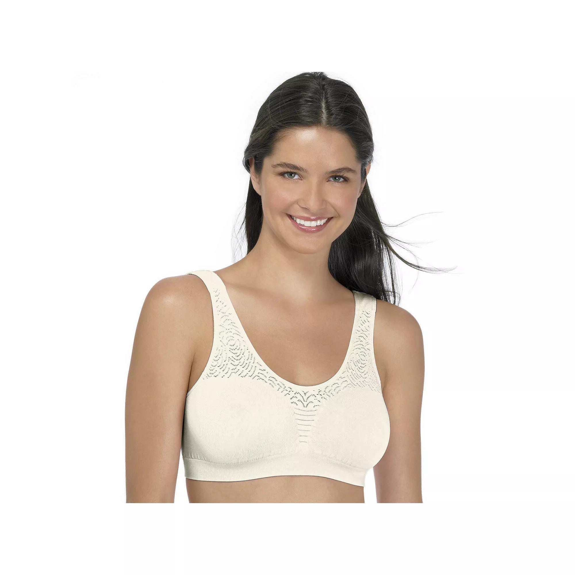 Bali Comfort Revolution Seamless Microfiber Crop Top DF103J, Women's, Size: XXXL, Black Product Image