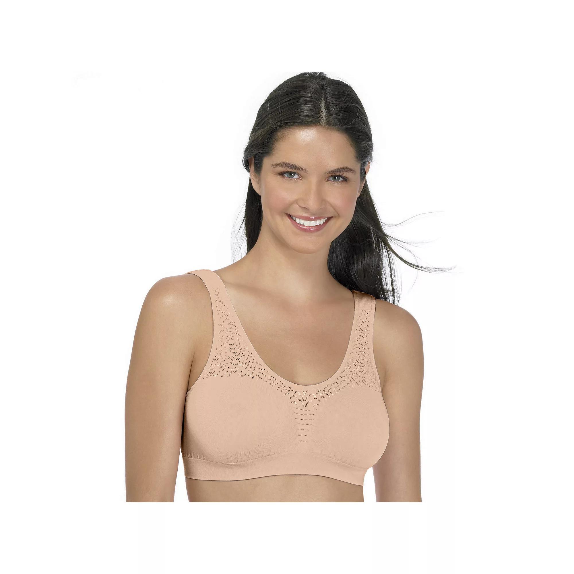 Bali Comfort Revolution Seamless Microfiber Crop Top DF103J, Women's, Size: XXXL, Black Product Image