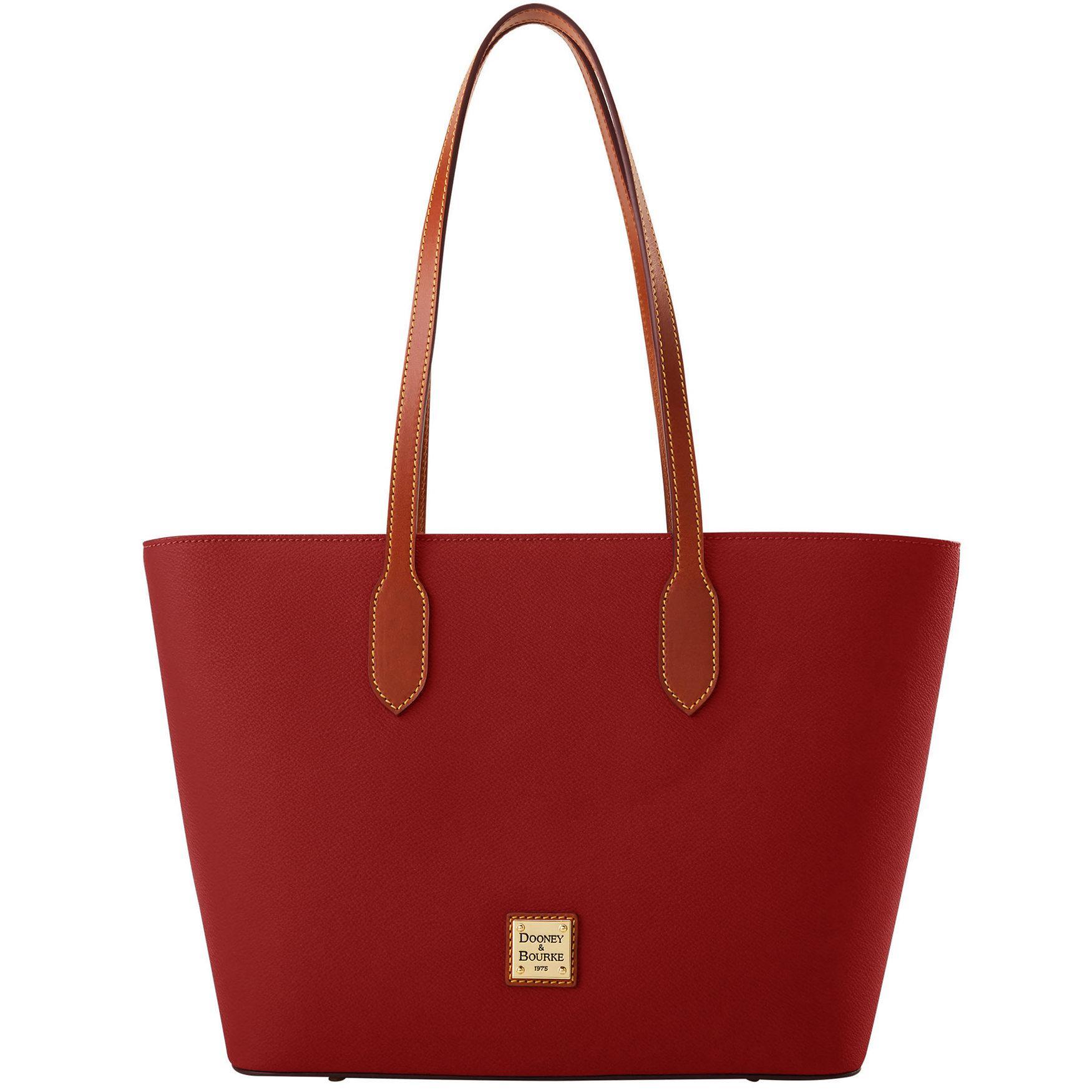 Dooney & Bourke Womens Kirby Coated Cotton Tote Shopping Bag in Red Product Image