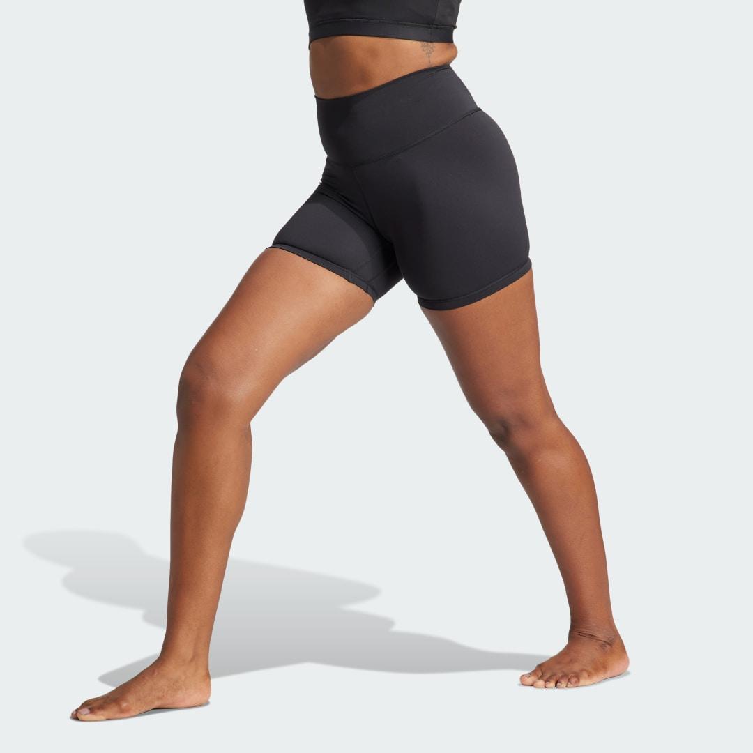 adidas All Me 5-Inch Short Leggings Pulse Lime Mel. L Womens Product Image