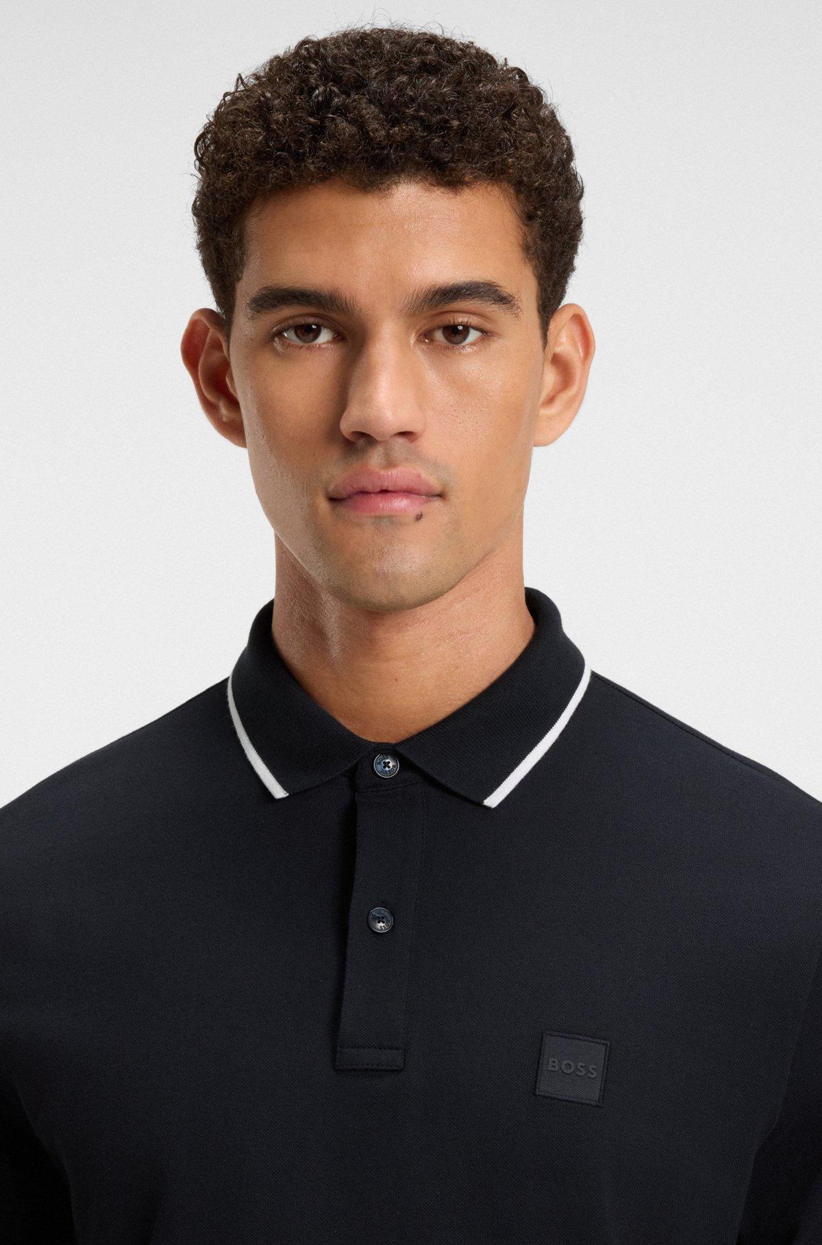 Slim-fit polo shirt in stretch-cotton piqué Product Image