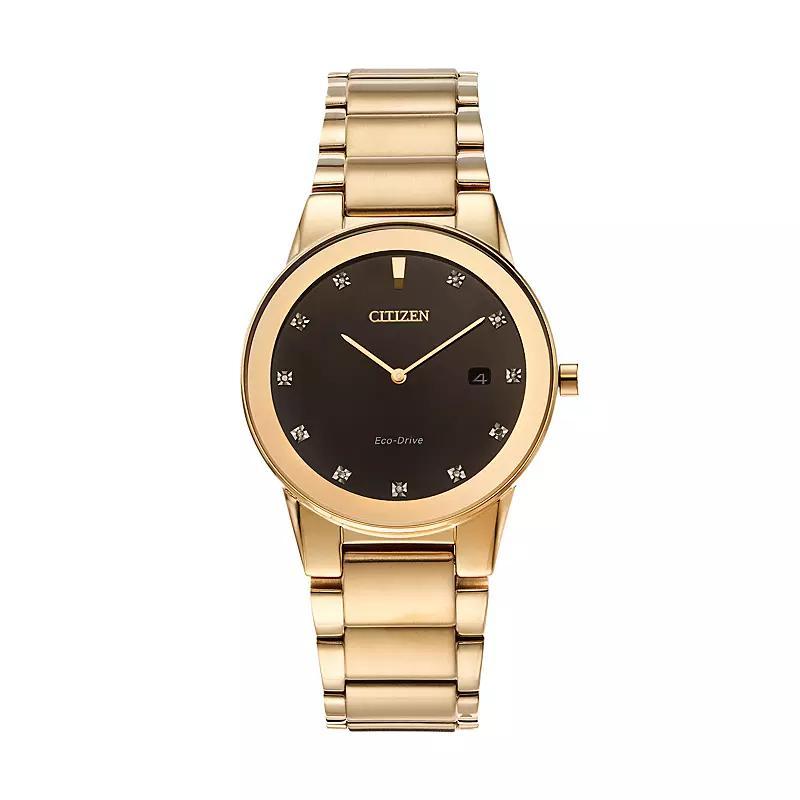 Citizen Eco-Drive Mens Axiom Diamond Stainless Steel Watch - AU1062-56G, Gold Tone Product Image