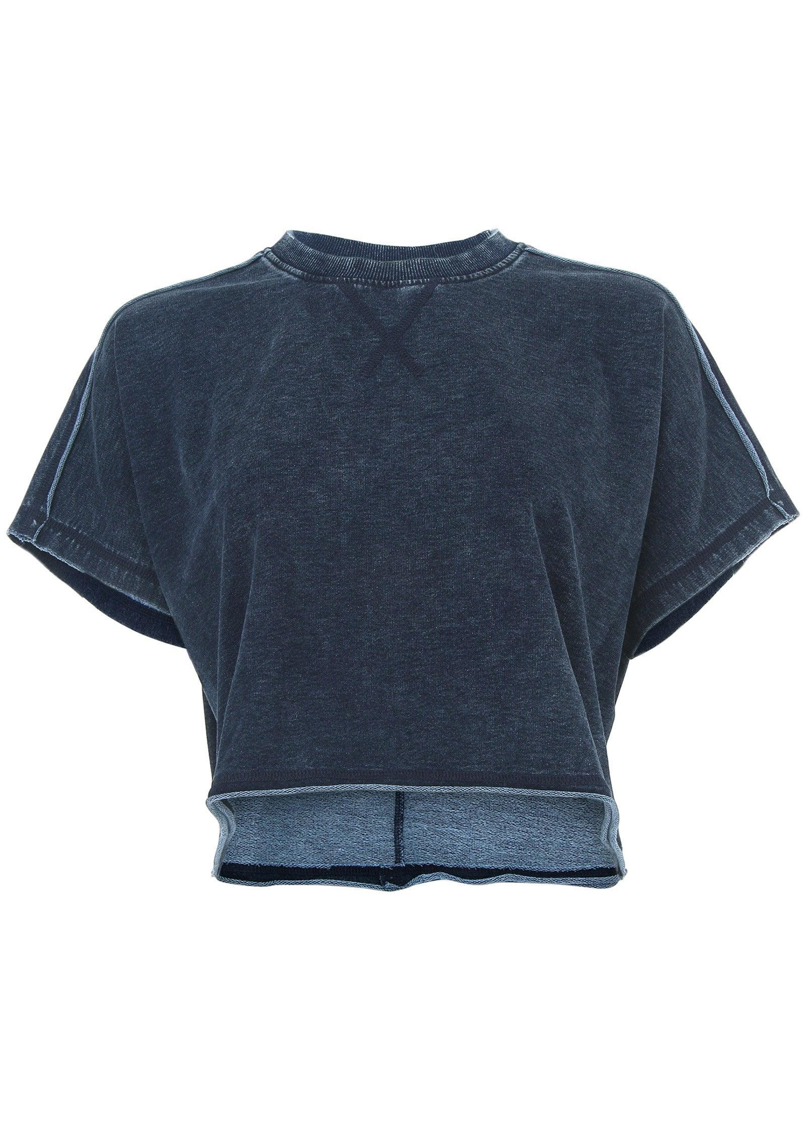 Relaxed Boxy Tee - Blue Indigo Wash Product Image