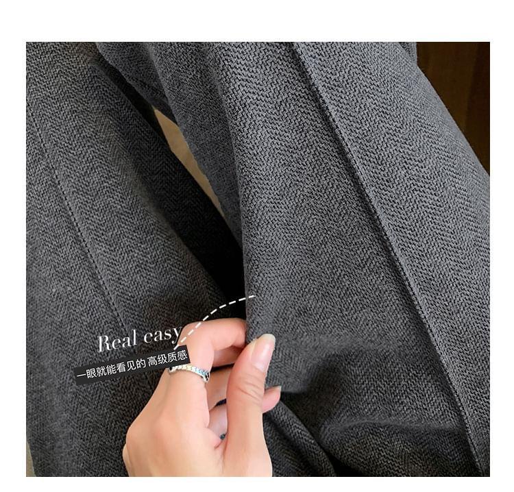Mid Rise Plain Wide Leg Pants Product Image