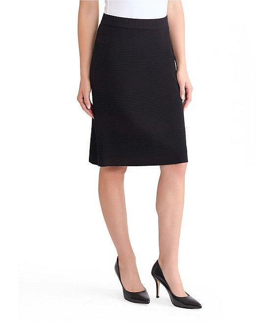 MISOOK Ottoman Stich Knit Straight Pull-On Skirt Product Image