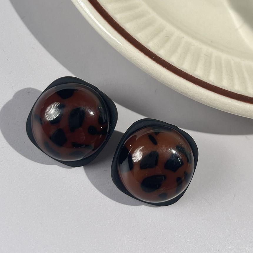 Leopard Print Ball Stud Earring Product Image
