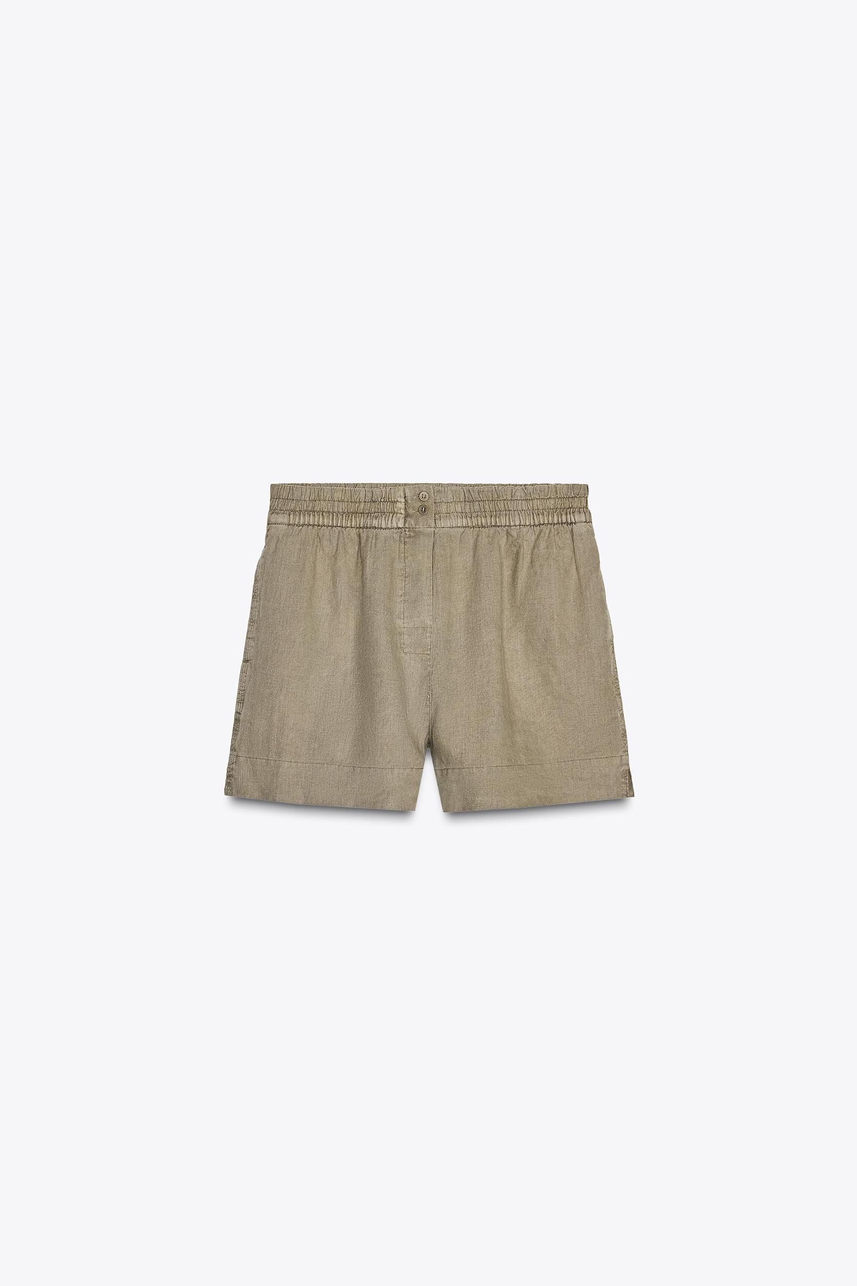100% LINEN SHORTS ZW COLLECTION Product Image