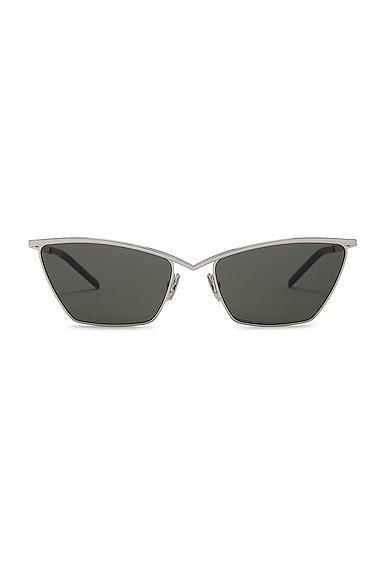 Saint Laurent Cat Eye Sunglasses in Grey Product Image