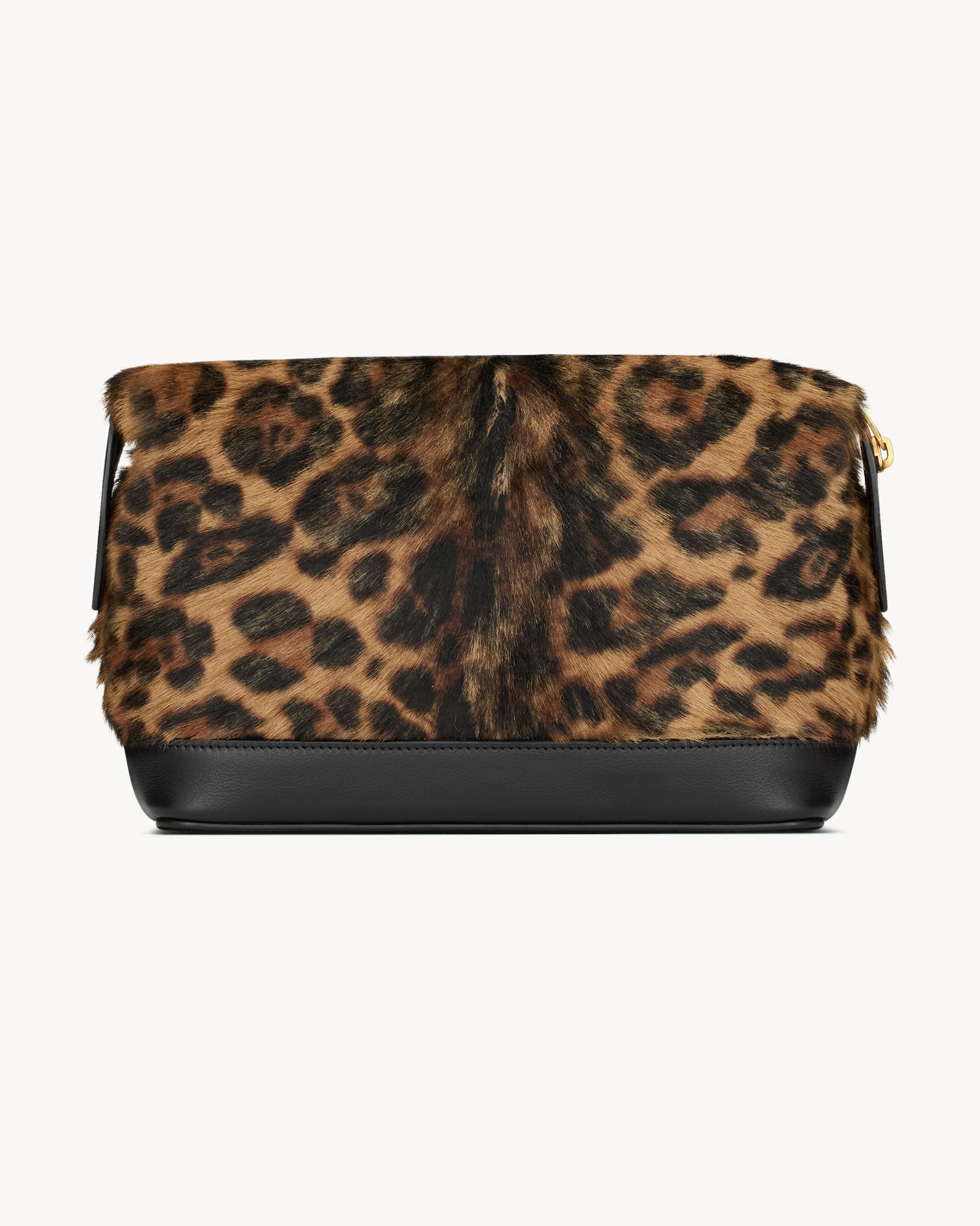 SAINT LAURENT PARIS small pouch in pony hair leather Product Image