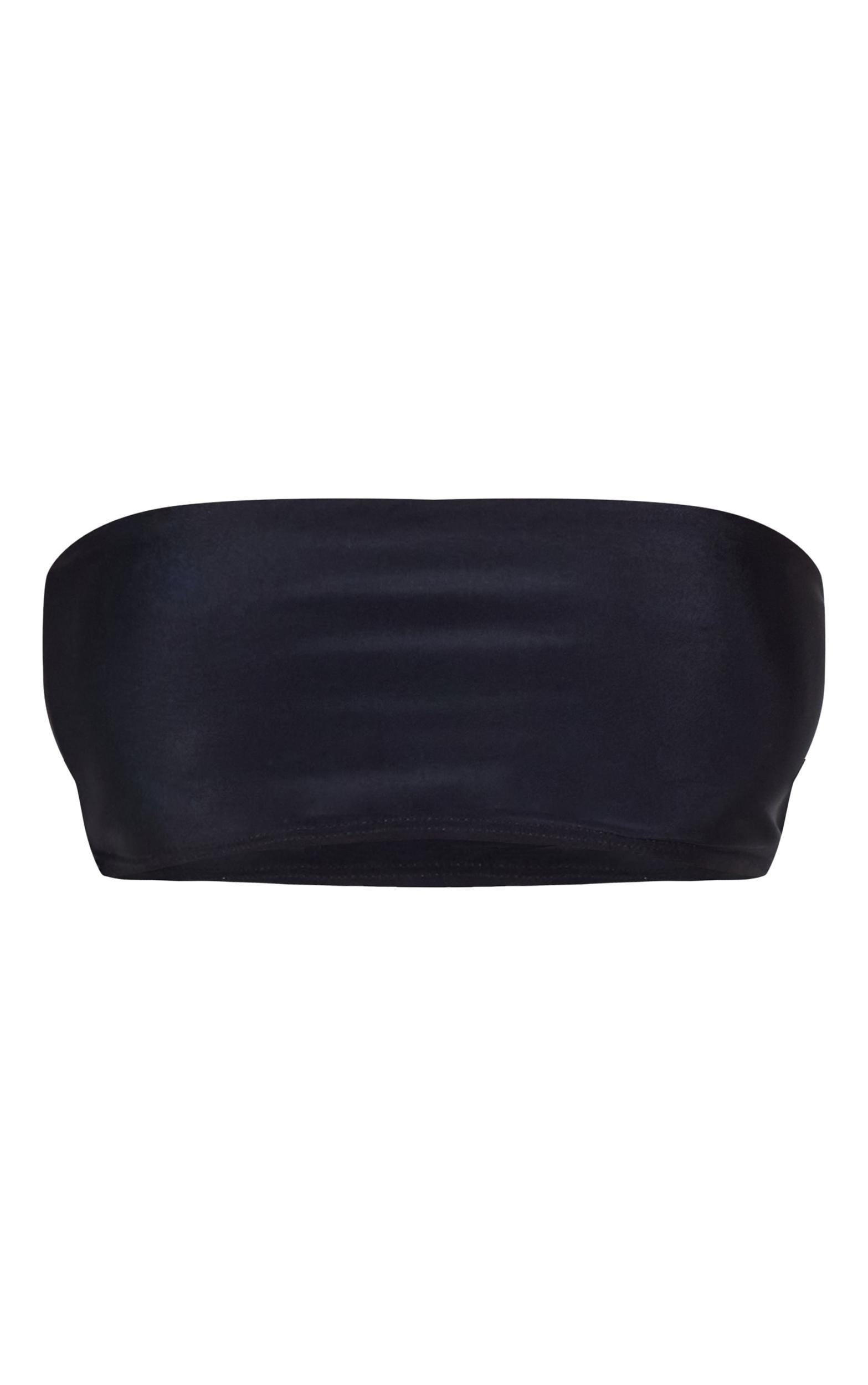 Black Bandeau Mix & Match Bikini Top Product Image