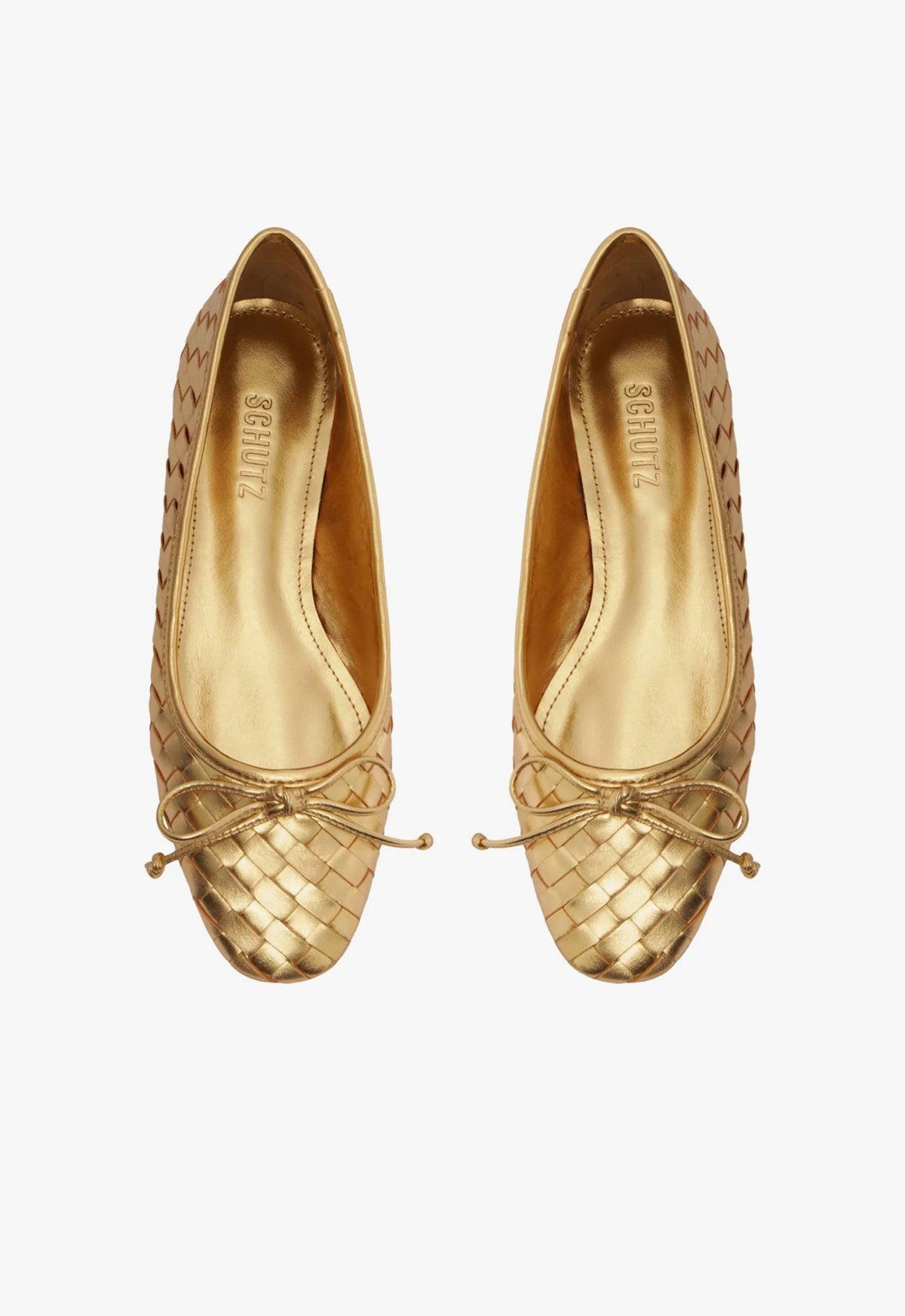 Arissa Woven Leather Flat Product Image