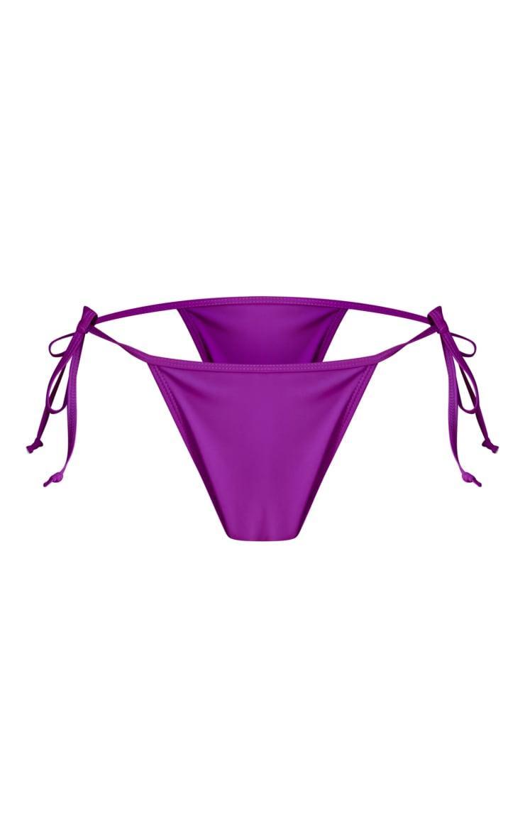 Purple Mix & Match Tie Side Bikini Bottoms Product Image