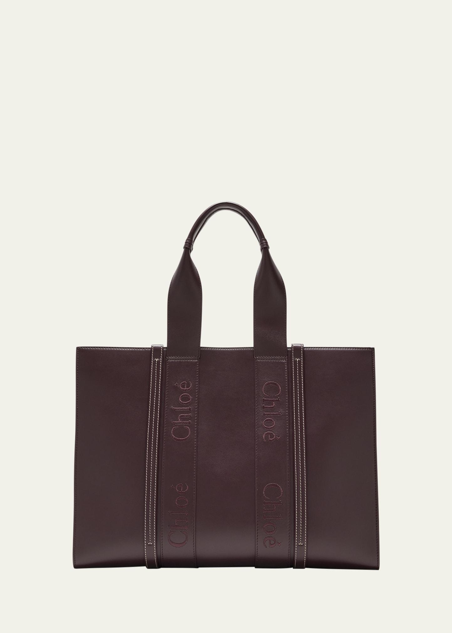 Woody Large Tote Bag in Leather Product Image
