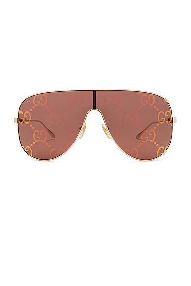 Womens Lettering 99MM Mask Sunglasses Product Image