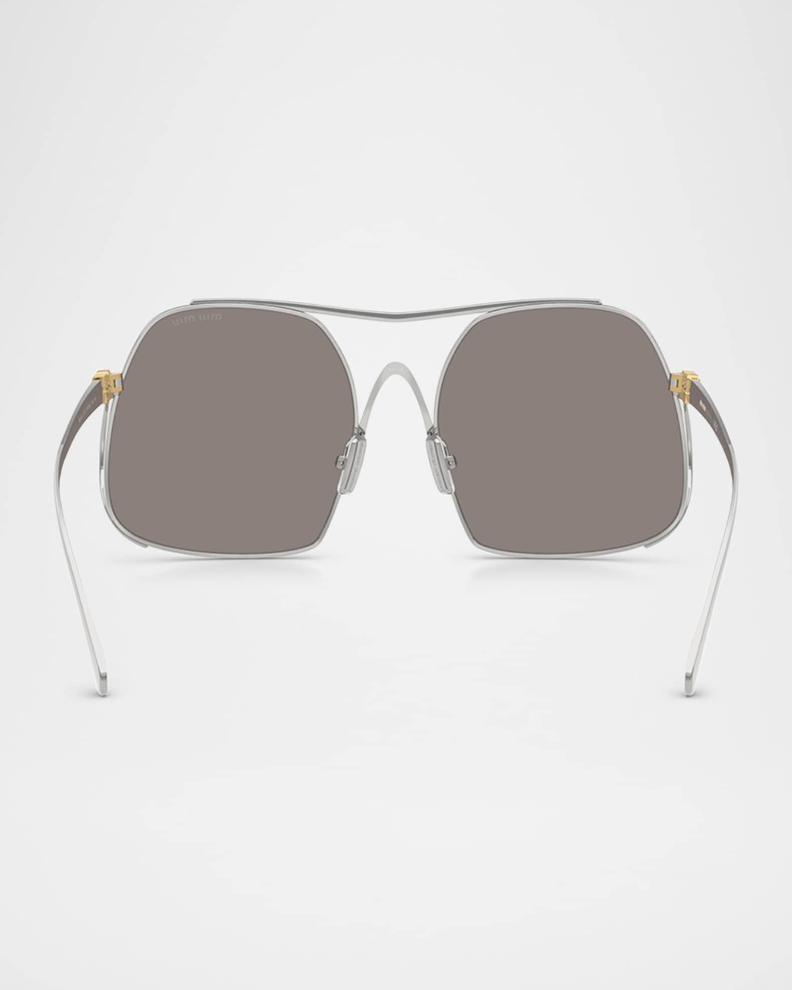 MU A55S Steel Square Sunglasses Product Image
