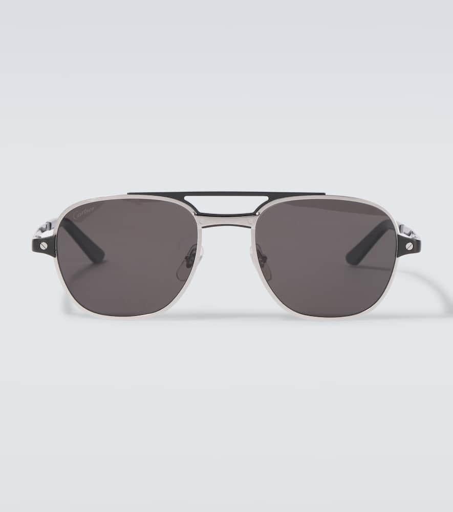 CARTIER Santos De  Square Sunglasses In Gray Product Image