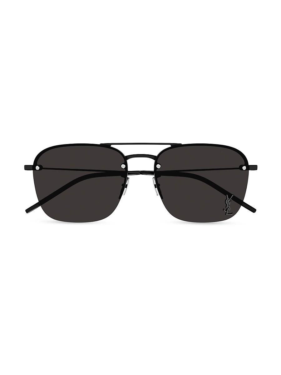 Saint Laurent Monogram Pin Navigator Sunglasses, 59mm Product Image