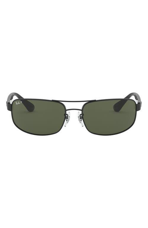 Ray-Ban Mens 0RB3445 61mm Rectangle Polarized Sunglasses Product Image