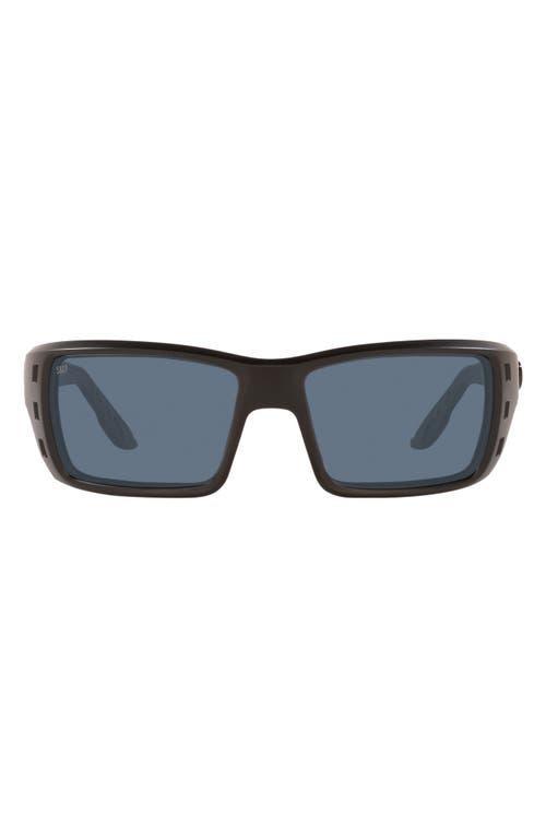 Costa Mens 6S9022 Permit Mirrored 63mm Rectangle Polarized Sunglasses Product Image