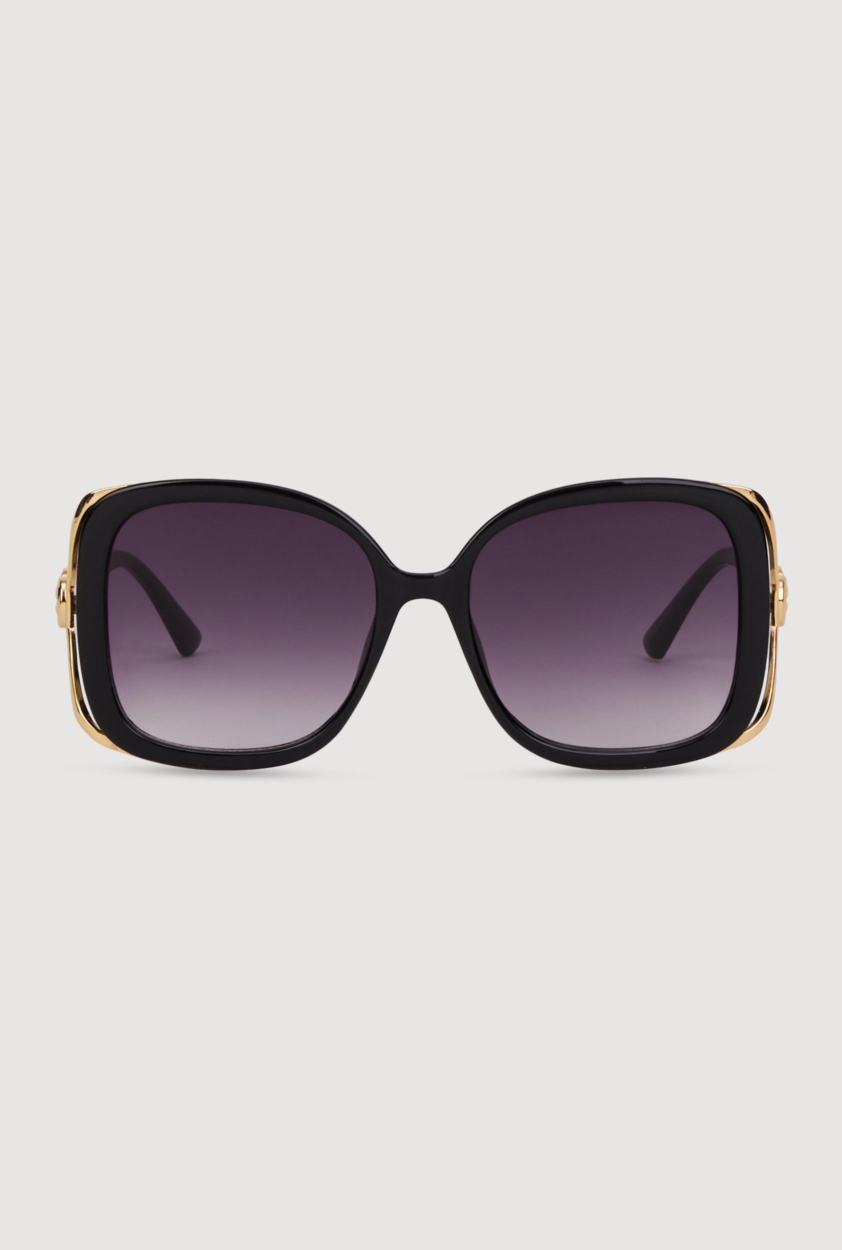 Metallic Detail Gradient Lens Sunglasses Female Product Image