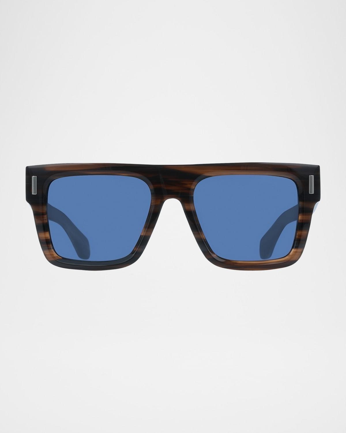 Mens Rivets Acetate Square Sunglasses Product Image