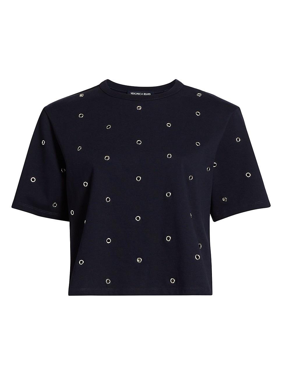 Womens Sebastian Studded Cotton Top Product Image