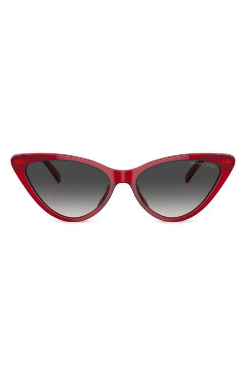 Michael Kors Womens Dark Tortoise Harbour Island 56mm Cat Eye Sunglasses Product Image