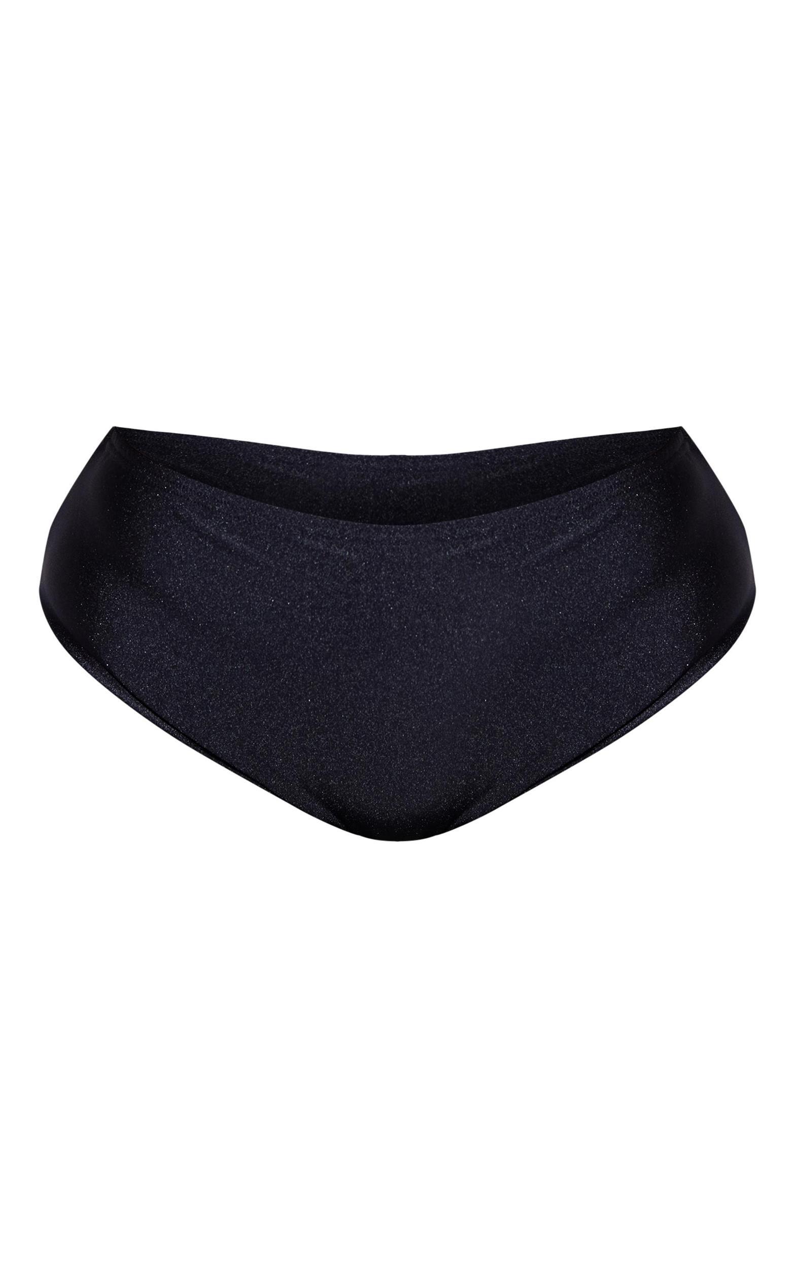 Plus Black Mix And Match High Waist Bikini Bottoms Product Image