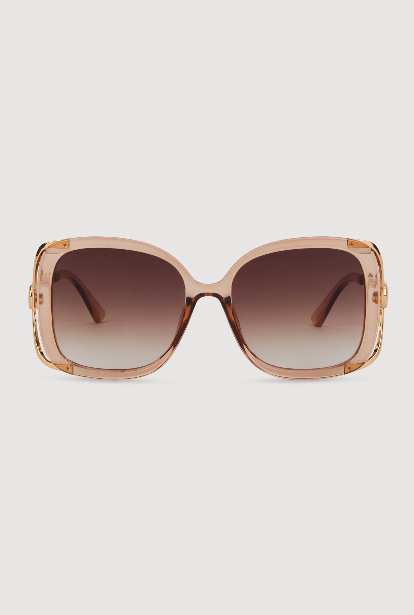Metallic Detail Gradient Lens Sunglasses Female Product Image