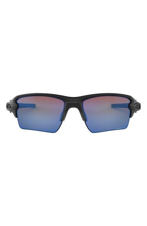 Oakley Mens OO9188 Flak 2.0 XL 59mm Polarized Rectangle Sunglasses - Matte Black/Prizm Deep Water Product Image