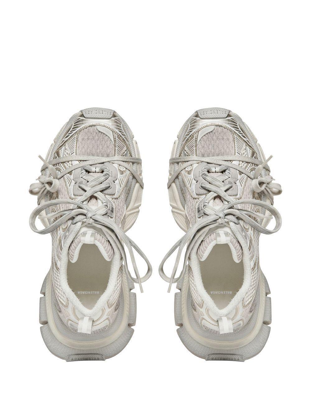 BALENCIAGA Mens Cream Comb 3xl Logo-embossed Mesh Low-top Trainers Product Image
