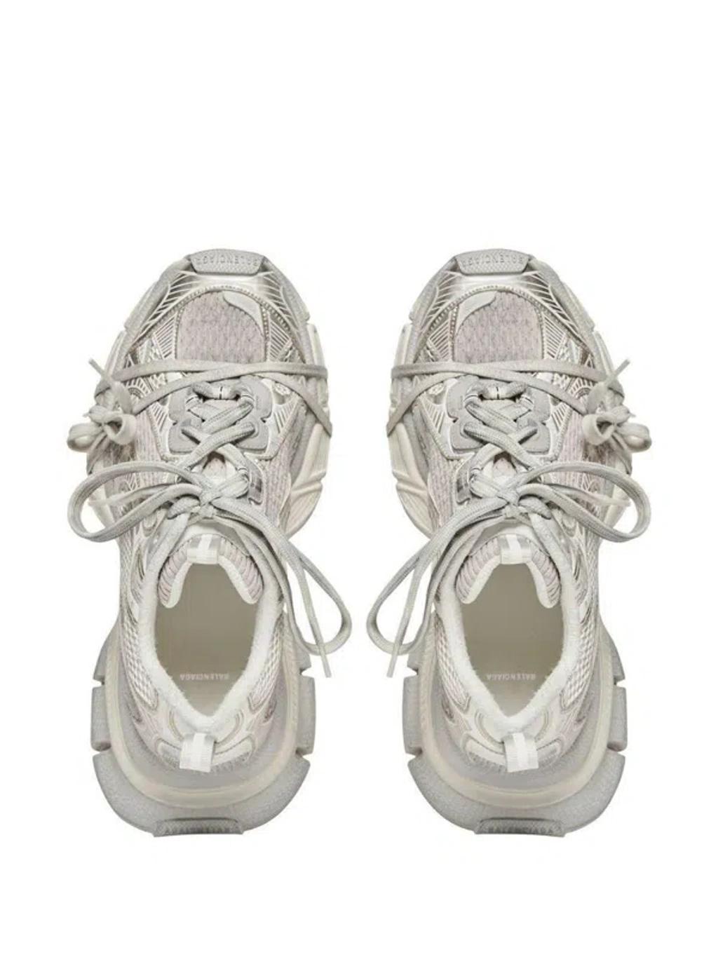 BALENCIAGA Mens Cream Comb 3xl Logo-embossed Mesh Low-top Trainers Product Image