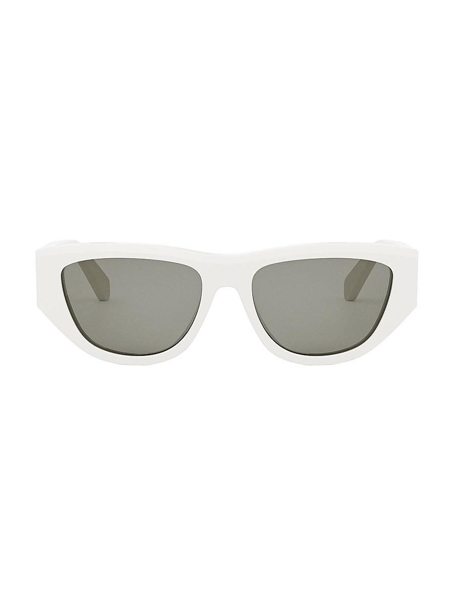 Bold 3 Dots Acetate Shield Sunglasses Product Image