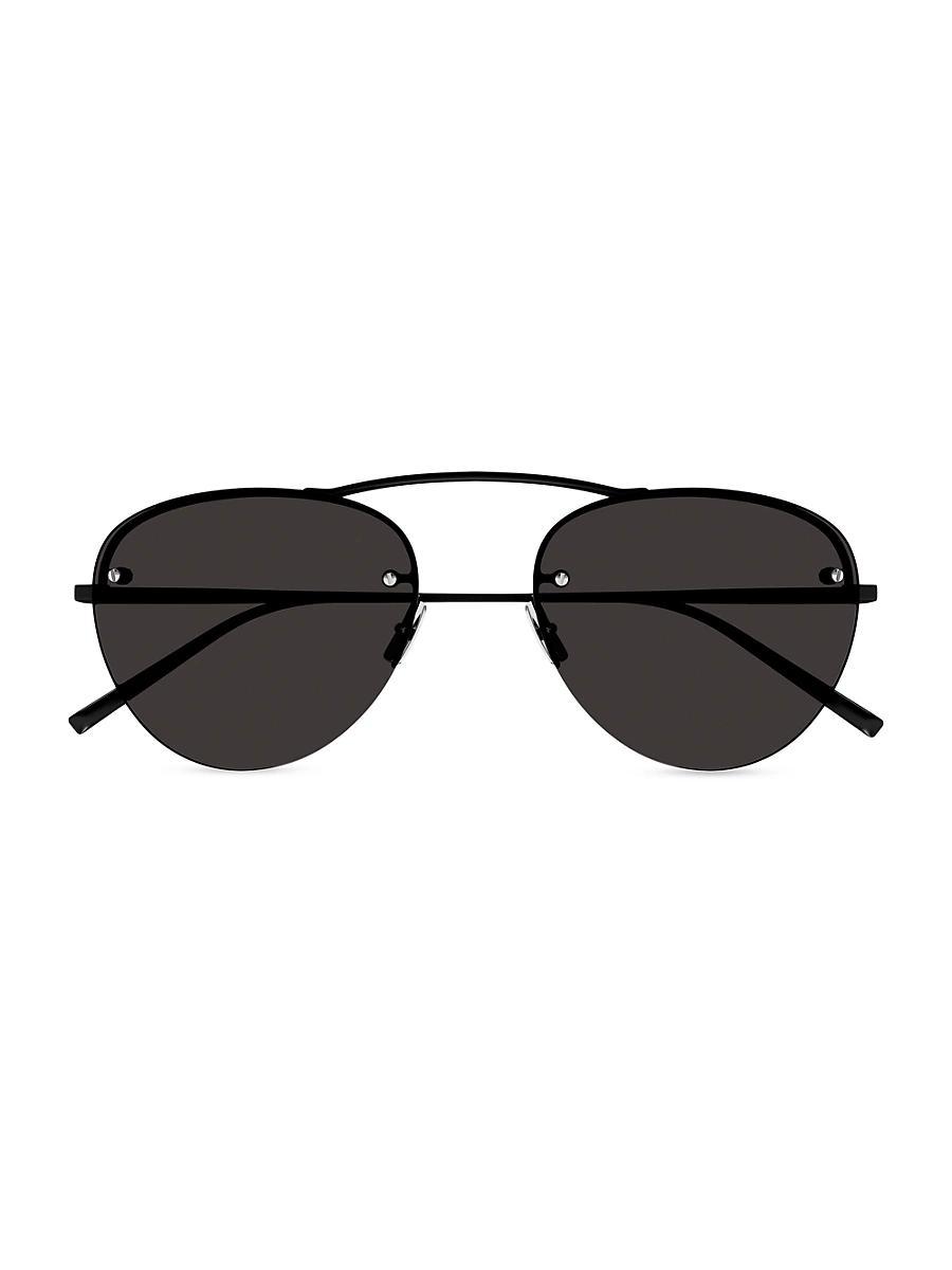 Womens Metal High-Bridge 55MM Aviator Sunglasses Product Image