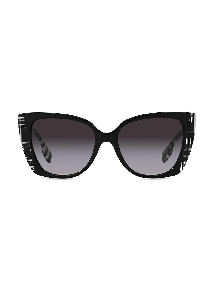 Burberry Womens BE4393 54mm Plaid Cat Eye Sunglasses Product Image