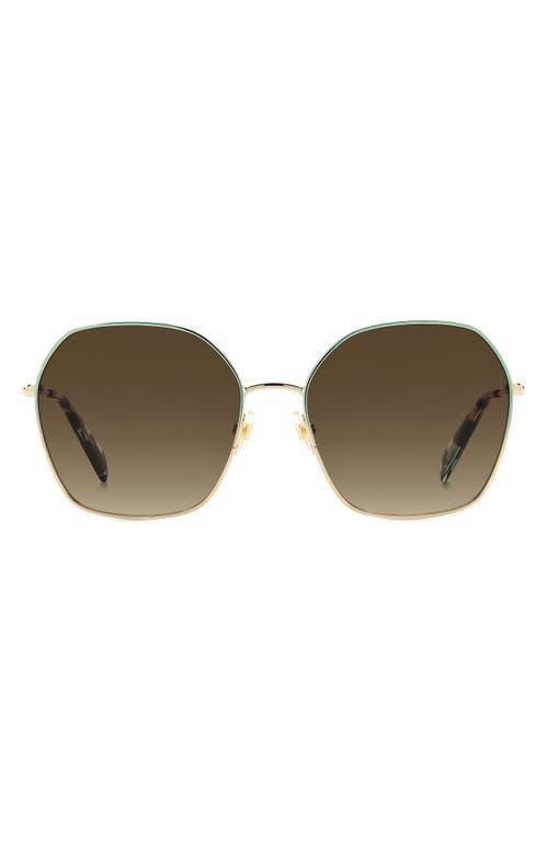 kate spade new york Womens Kenna Rose Gold Frame Round Sunglasses Product Image