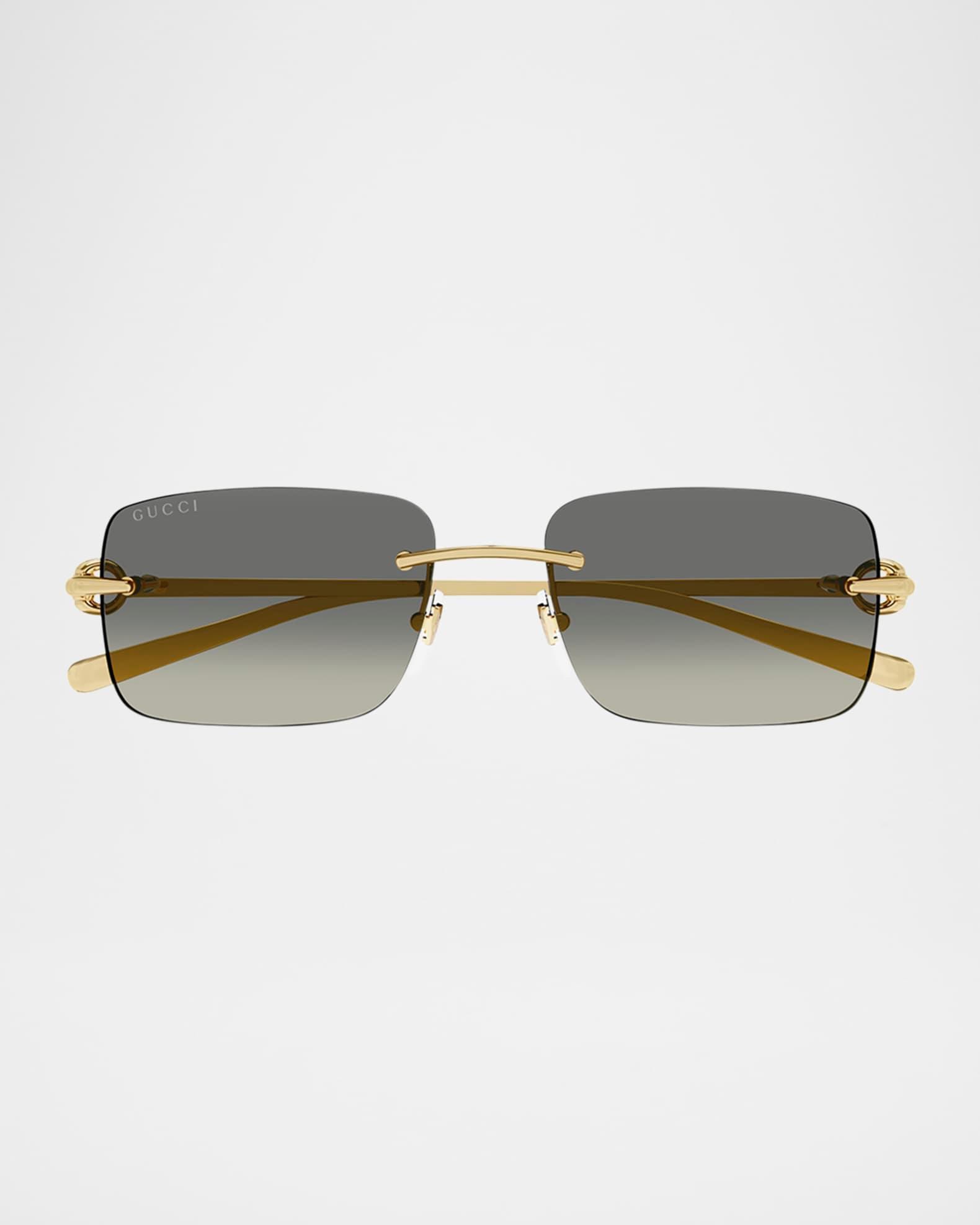 Men's GG1703S Metal Rectangle Sunglasses Product Image
