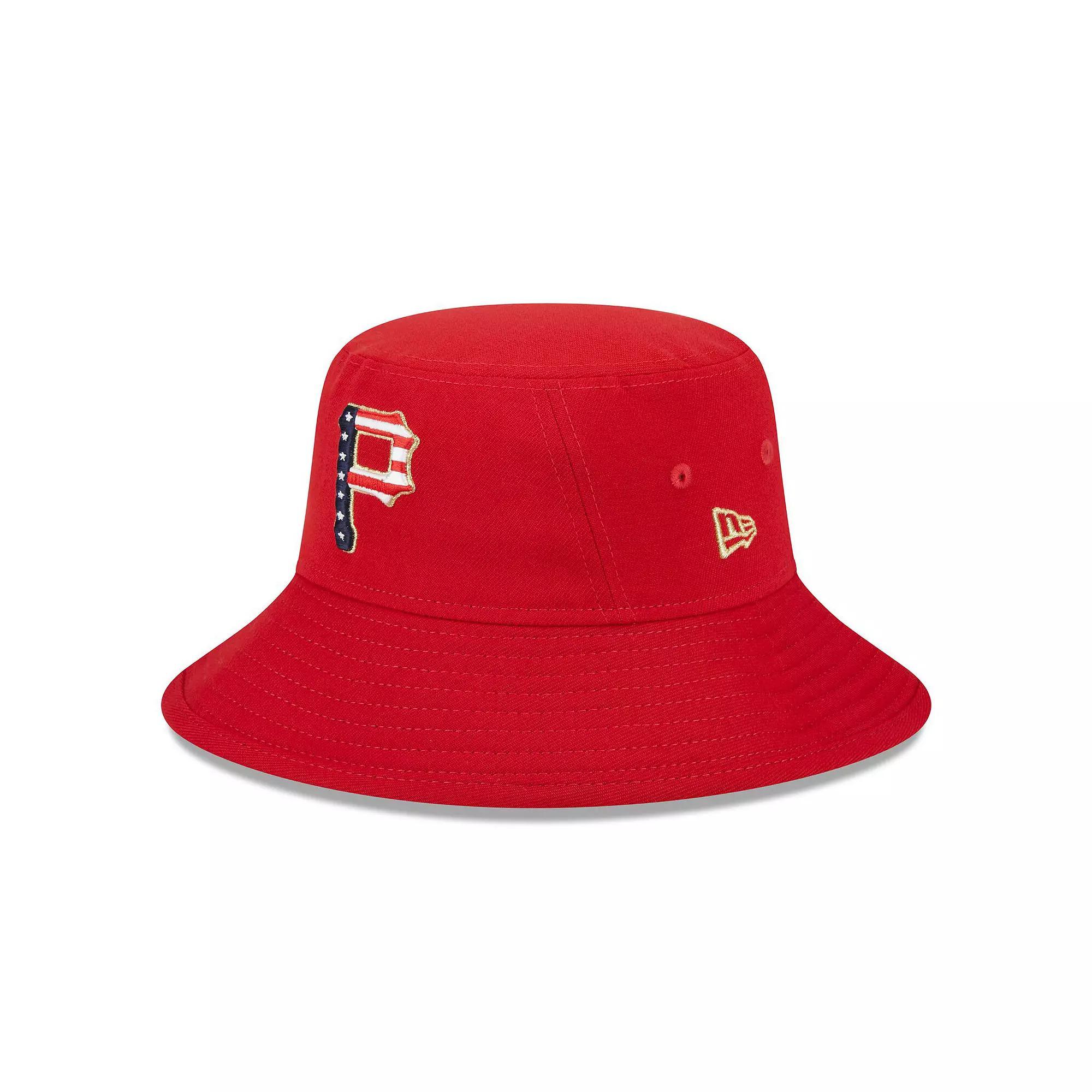 Men's New Era  Red Pittsburgh Pirates 2023 Fourth of July Bucket Hat Product Image