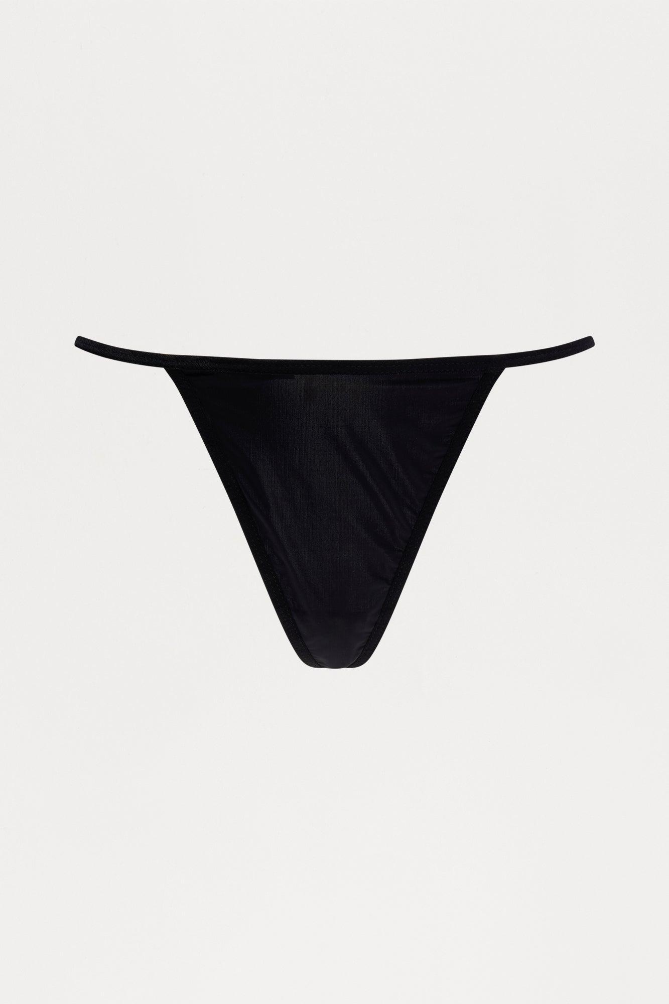 Spank Me Charm Back Thong Panty - Black/Gold Product Image