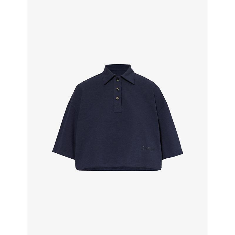 BOTTEGA VENETA Cotton Polo In Abyss Melange Product Image
