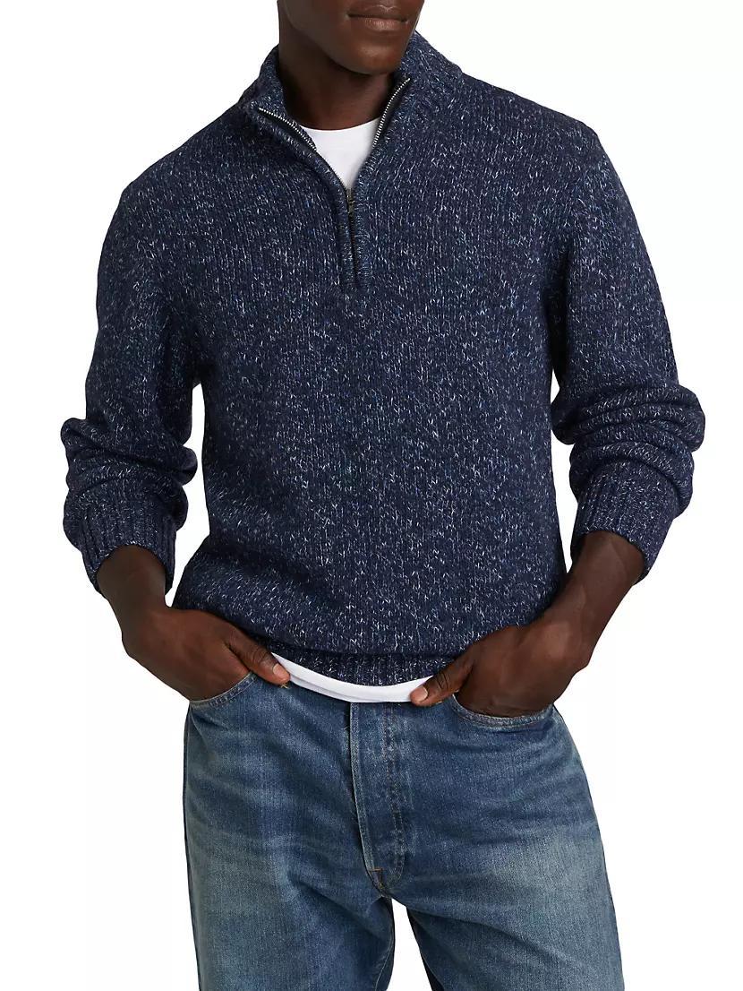 COLLECTION Twisted Yarn Quarter-Zip Sweater Product Image