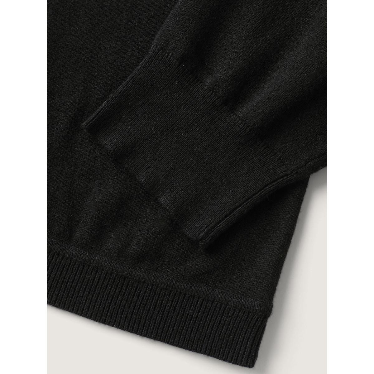 Plus Size Supersoft Arc Swing Front-Open Lightweight Cardigan Black Women Loose Long Sleeve Everyday-Casual Cardigans BloomChic 30/6X Product Image